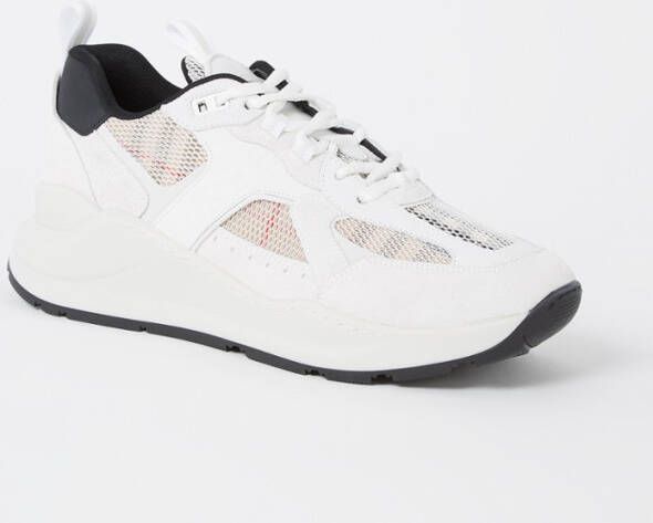 Burberry Sneaker met leren en mesh details