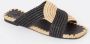 Castañer Prado slipper van raffia met schapenleren details - Thumbnail 2