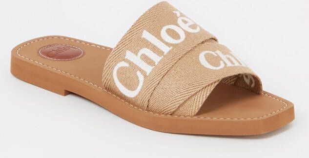 Chloé Woody slipper met logo