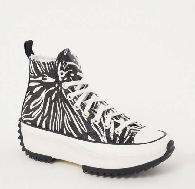 Converse Run Star Hike sneaker van canvas met zebraprint