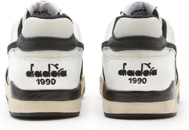 Diadora Gebruikte witte en zwarte sneaker met leer en suède White Heren - Foto 4