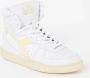 Diadora Witte Leren Hoge Sneakers Retro Design White Heren - Thumbnail 2