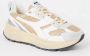 Diadora Mesh Runner Sneakers Leer Dames Goud - Thumbnail 1
