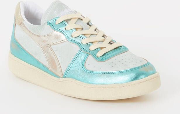 Diadora Sneakers Dames Lage sneakers Damesschoenen Leer MI bask L metal Turquoise - Foto 12