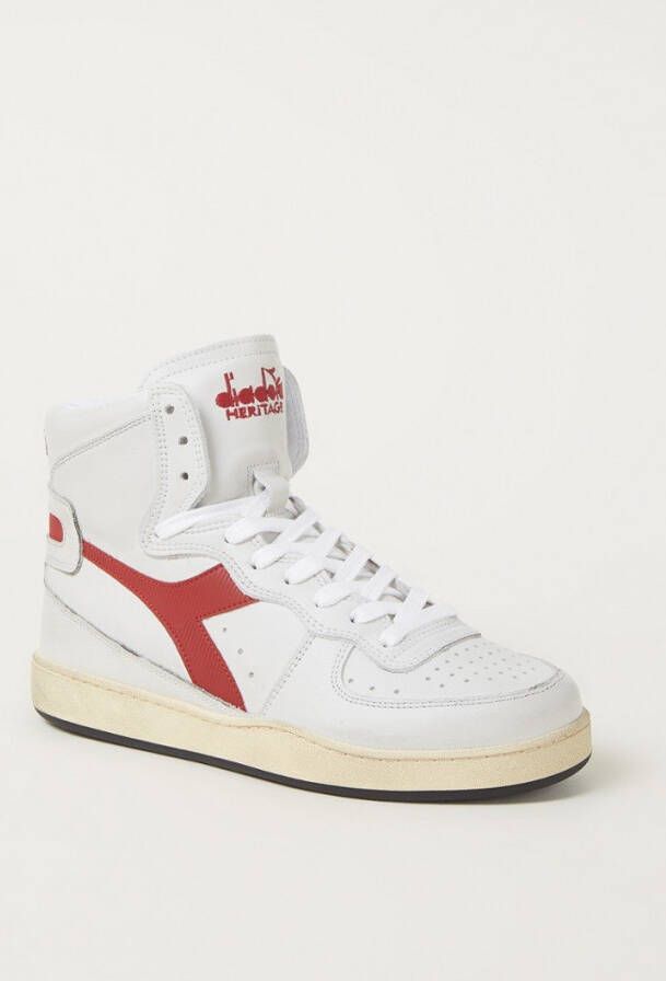 Diadora Heritage Mi Basket Used White Garnet Sneakers hoge-sneakers - Foto 8