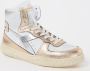 Diadora Sneakers Dames Hoge sneakers Damesschoenen Leer M basket metallic Goud - Thumbnail 2