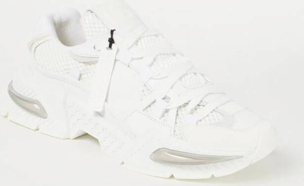 Dolce & Gabbana Witte nylon sneakers met leren en suède details White - Foto 11