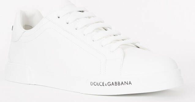 Dolce & Gabbana Portofino sneaker van kalfsleer met logo
