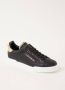 Dolce & Gabbana Portofino Sneakers van Zwart Leer met Logo Parel Black Dames - Thumbnail 2