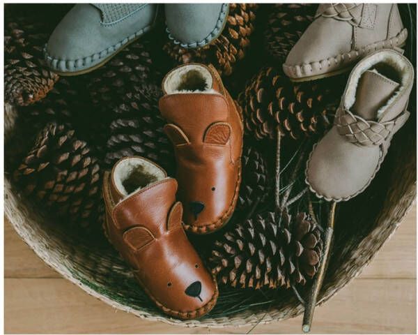 Donsje Amsterdam Kapi Classic Lining Bear babyschoentje van leer