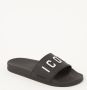 Dsquared2 Zwarte rubberen slippers Stijlvol en comfortabel Zwart - Thumbnail 3