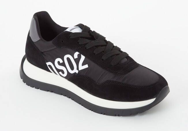 Dsquared2 Running sneaker met kalfssuède details