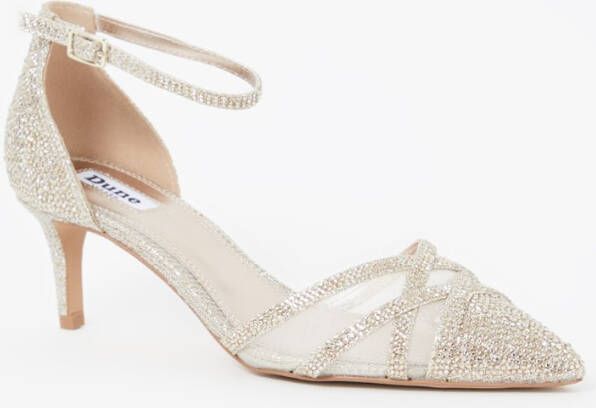 Dune London Composed sandalette met strass