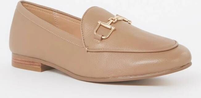 Dune London Glair wide fit loafer van leer met horsebit