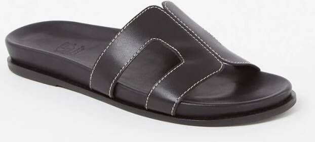 Dune London Loupa slipper van leer