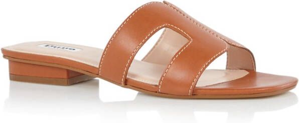 Dune London Loupe slipper van leer