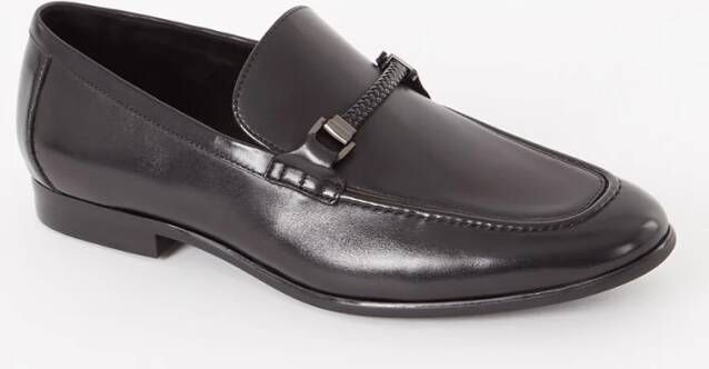 Dune London Scilly loafer van leer met horsebit