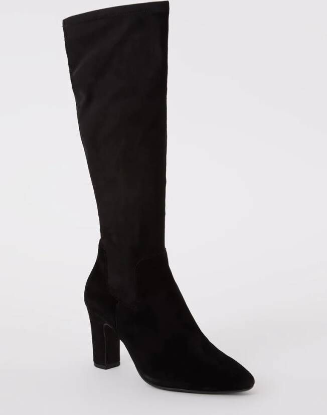 Dune London Simple wide fit laars van suède