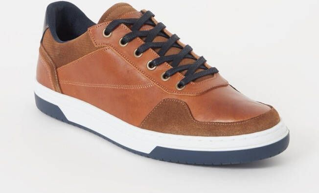 Dune London Thorin sneaker van leer met suède details