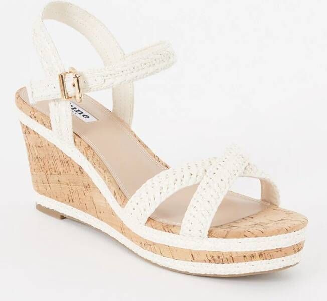 Dune London Wide Fit Kelisa sleehak met raffia details