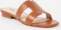 Dune London Wide Fit Loupe slipper van leer - Thumbnail 1