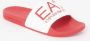 Emporio Armani EA7 Rode PVC Logo Muiltjes Platte Schoenen Red Heren - Thumbnail 2
