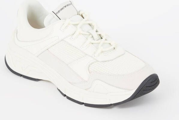 Emporio Armani Crèmekleurige Leren Sneaker White Heren - Foto 3