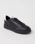 Emporio Armani SNK Tumbled Calf Leather Nero Sneakers Black Heren - Thumbnail 2