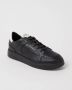 Emporio Armani Zwarte Leren Sneakers Black Heren - Thumbnail 2