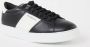 Emporio Armani Zwarte leren sneakers met witte contrastinzetten en logo-opschrift 43.5 Black Heren - Thumbnail 2