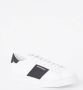 Emporio Armani men's shoes leather trainers sneakers Wit Heren - Thumbnail 3