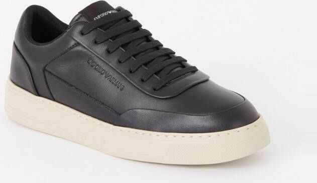 Emporio Armani Sneaker van leer met logo