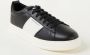 Emporio Armani Zwarte leren sneakers met witte contrastinzetten en logo-opschrift 43.5 Black Heren - Thumbnail 2