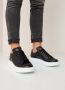 Alexander mcqueen Oversized Sneakers in Black Leather and Black Heel Wit Heren - Thumbnail 13