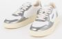 Autry Witte Leren Sneakers met Zilveren Accenten Multicolor Dames - Thumbnail 9