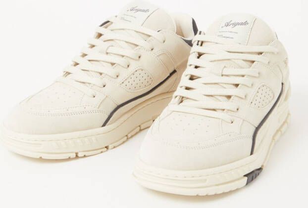 Axel Arigato Area Lo sneaker van suède met leren details