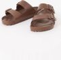 Birkenstock Chocoladebruine Dubbele Band Sandalen Brown Unisex - Thumbnail 41