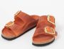 Birkenstock Oranje Leren Sandalen met Verstelbare Banden Orange Dames - Thumbnail 49