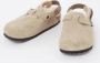 Birkenstock Beige Suède Sandalen met Shearling Voering Beige Dames - Thumbnail 14