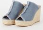 Castañer Fatima gewassen katoenen sandalen met 11 cm hak. Blue Dames - Thumbnail 11