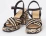 Castañer Vicen sandalette van raffia met kalfsleren details - Thumbnail 16