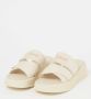 Chloé Beige Linnen Sandalen met Geborduurd Logo Beige Dames - Thumbnail 7