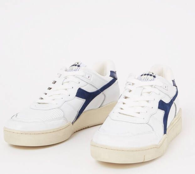 Diadora B-560 Used sneaker van leer met suède details