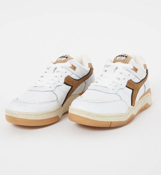 Diadora B560 sneaker met suède details