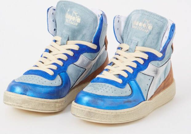 Diadora Mi Basket Metal Pigskin Used W Blauw Dames - Foto 10