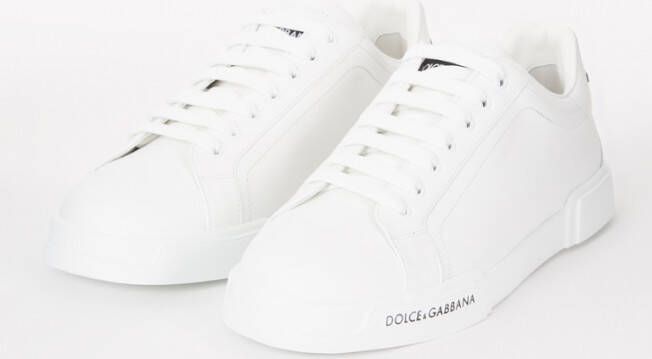 Dolce & Gabbana Portofino sneaker van kalfsleer met logo