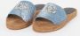 Dolce&Gabbana Slippers & Mules Dames Flower Power Blauw in blauw - Thumbnail 8