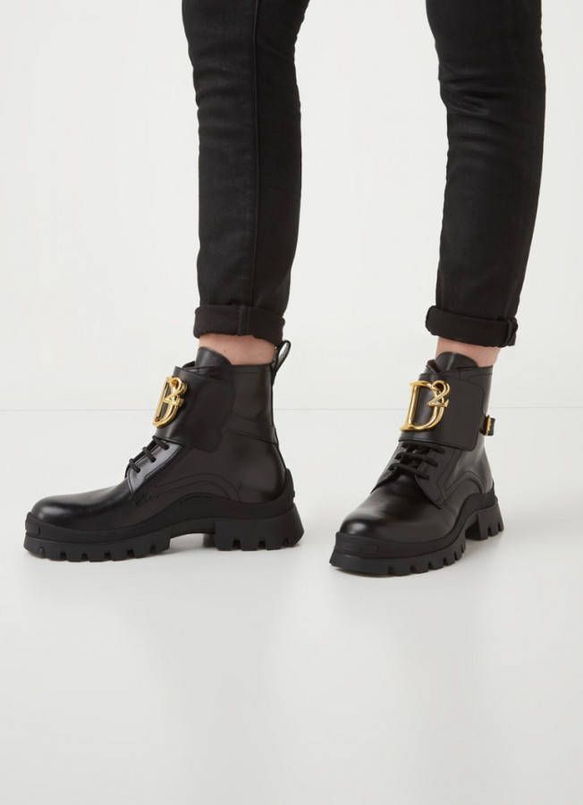 Dsquared2 D2 Statement biker boot van kalfsleer
