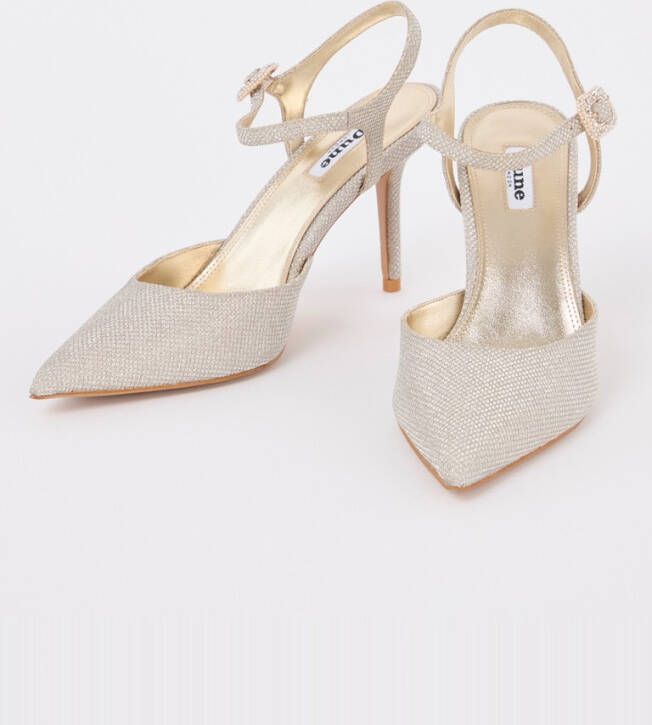 Dune London Channel sandalette met strass