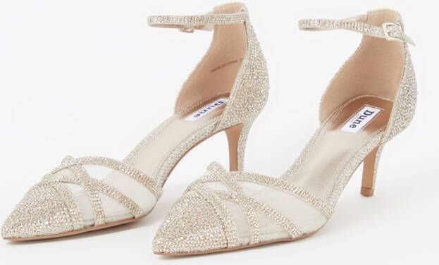 Dune London Composed sandalette met strass